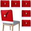 Moshiqgaol Kezidhp Coprisedia Natalizi 6 Pezzi, Stretch con Motivi di Renne, Babbo Natale e Pupazzi di Neve, Fodere Elastiche Rimovibili per Decorazioni Pranzo e Feste di Natale