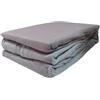 Corredocasa - Completo Lenzuola in Morbido Pile Tinta Unita di Alta qualità, per Un Comfort Elegante e Duraturo nel Tuo Letto (Grigio Chiaro/Grigio Scuro, Una Piazza e Mezza)