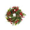 COM-FOUR® Ghirlanda natalizia per porta - Corona dell'Avvento con pigne, bacche e foglie - Ghirlanda decorativa - Decorazione natalizia - Ghirlanda da tavola - Ghirlanda natalizia