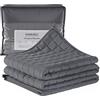 KANKAEU Coperta Ponderata 150x200cm 7kg - Coperta Weighted contro Stress e Insonnia - Weighted Blanket con Pressione Rilassante - Traspirante e Completamente Lavabile (60-80kg)