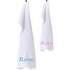 AmiAmarena Asciugamani Materna Ricamati. Set asilo con asola e nome. Asciugamani per bambini morbidi, assorbenti 100% cotone. Set viso e mani bianco
