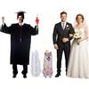 Generico Cartonato Personalizzato a Grandezza Naturale, Carica la tua Foto, Sagome Umane per Feste, Regalo Matrimonio Originale Decorazione Celebrativa, Lauree, 1-6 piedi