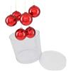 Generico Set Palline per albero di Natale in vetro Rosso Lucido decorato, Palle Natalizie confezione richiudibile in pvc, Sfere di vetro Addobbi Ornamenti Appendino Tonde Decorazione (8 cm)