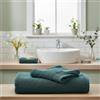 Bifulco Biancheria Bifulco Set Asciugamani Viso + Ospite SITAS Brio 100% Cotone 500 g/m² | 50x100 cm + 40x60 cm | Balza Jacquard | Certificazione OEKO-TEX (Verde Tropical)