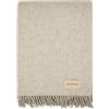 Menique Coperta MILANO 100% Lana 125x180 cm Beige - Plaid Extra Fine Spessa per Autunno