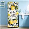 GOMAKERER Set di 2 involucri autoadesivi per frigorifero, motivo corona di limoni, rimovibili, per decorare cucina, bar, 41,5 x 200 cm