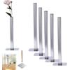 Generic Elegante vaso magnetico a stelo singolo, decorazione da tavolo con magnete nascosto, vaso singolo per rose, design anti-ribaltamento, per casa, cena, decorazione quotidiana (5 pezzi, argento)