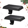 Guojanfon Supporti per calze di Natale, ganci in metallo, per caminetto, autoportanti, decorazione per feste di Natale (2 neri, 2)