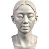 YANGJJ Modelli di testa di donna per schizzi di ritratti, modelli di disegno di teschi di natura morta, scultura di testa di manichino umano in resina per insegnamento di disegno medico, statue in