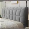 TLMQYXZE Copri Testata Letto Matrimoniale/Singolo Imbottito Premium,Copri Testiera Letto Universale,Copritestiera Letto Velluto Fodera Elastica Protezione Addensare Anti-Graffio ( Color : Light gray , Size : 2