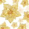Boao 24 stelle di Natale artificiali glitterate, decorazioni natalizie per matrimoni, decorazioni per albero di Natale, 9,6 cm e 15,2 cm (oro)