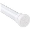VIOREMOS Asta per tenda da doccia bianca, senza trapano, estensibile da 76 a 132 cm, adatta per bagno, guardaroba, balcone (diametro 25 mm)