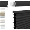 Luxevoir Panoramix Tenda oscurante a nido d'ape, senza bisogno di attrezzi, senza fili, personalizzata, per finestre, privacy, trattamento per finestre (nero, 99 cm di larghezza x 150 cm di altezza)
