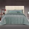 Clara Home Milano CLARA HOME Trapunta Una Piazza e Mezza Invernale 350 gr/mq, Piumone in Velluto Cinigliato Color Smeraldo Effetto Caldo Avvolgente, Made in Italy