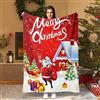 HSGLGNA Coperta natalizia a tema natalizio, in morbida microfibra, decorazione per la casa, per divano e divano, con stampa di Babbo Natale (F, 130x150 cm)