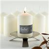 Hofer Set di candele a colonna HOFER 50 x 80 mm - Avorio, Crema, Champagne | Durata di combustione extra lunga circa 18 ore | Candele a colonna piccole | Confezione multipla | Set da 10 candele