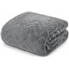 Tata Home Coperta Plaid Morbida Coperta Pile Super Calda Invernale Plaid Divano Tessuto Flanella Elegante Misura 127x152 cm Mod. ZigZag Colore Grigio