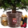 KADAX Supporto per Albero di Natale, in Plastica, Due Versioni a Colori, Supporto per Albero Fino a 240 cm, Marrone