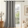 Deconovo Tenda Oscurante per Interni con Occhielli, 1 Pannello 140x260 cm, Tenda Termica Isolante per Camera da Letto e Soggiorno, Drappeggio Morbido ed Elegante, Grigio Tortora Chiaro