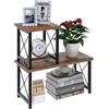 FEXPLENDID Mensola da Scrivania & Scaffale Scrivania per Ufficio | Ripiano Salvaspazio Cucina & Organizer Cucina | 40X40X19CM, in Legno/Metallo Stackable Desk Rack(Colore Fumé)