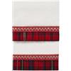 Corredocasa Coppia Asciugamani Natalizi 1+1 Rossi in Spugna di Puro Cotone con Elegante Balza Decorativa - Set per Bagno Natale Festivo di Alta qualità (Bianca Fantasia Scozzese)