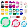 KNEWMART Pompon Maker,5 Taglie Fluff Ball Weaver Needle Pompom Maker Set-Fai da Te Pompoms Artigianato Doll Making Kit (39)