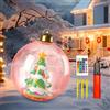 CJBIN Palline di Natale Grandi Gonfiabile, 60cm Palle di Natale Giganti da Giardino, Palline Natale Giganti Gonfiabili, Palle di Natale Grandi Gonfiabili con Telecomando,Pompa,Picchetti, per Cortile Casa