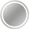 panfudongk Specchio da bagno con illuminazione, specchio da bagno a LED con luce, specchio rotondo, anti-appannamento, 3 colori, dimmerabile, interruttore touch a parete, 50 cm, IP44, per bagno e