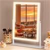 FENCHILIN Hollywood - Specchio da trucco a 3 colori, dimmerabile, con illuminazione, controllo Smart Touch, con illuminazione, rotazione a 360°, 10 ingrandimenti, 30 x 41 cm