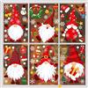 TBSCWYF Vetrofanie Natalizie 9 Fogli Addobbi Natalizi Vetrofanie Natale Rimovibile Statici in PVC DIY Adesivi Natalizi Finestre Contiene Fiocco di Neve Babbo Natale Natalizia Alci