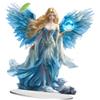 MagiDeal Statue a Forma Di Angelo Piatto 2d, Statue Decorative in Acrilico Con Una Base 20 Cm, Fate Da Collezione per Scrivanie, Librerie O Caminetti