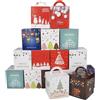 AWCIGG 24 Pezzi Scatole Regalo Natale Scatoline Natalizie Carta Scatolette Natalizie per Palline Piccole Biscotti Caramelle Scatolina Regali Contenitori