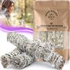 Vibratis Salvia Bianca Sciamanica per Purificazione 16cm - 3 Bastoncini d'incenso di salvia da bruciare + E-book - Elimina le energie negative - Favorisce la meditazione [Soddisfatti o rimborsati]
