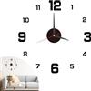 RRICHH 40 cm Orologio da parete 3D fai da te con numeri adesivi, orologio da parete moderno con movimento silenzioso, ideale per decorazione in soggiorno, camera da letto, cucina, ufficio, facile