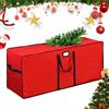 ZQEJEFD Borsa per Cuscini da Giardino, Custodia per Albero di Natale, Tessuto Oxford 600D Borsa Portaoggetti Natalizia con Manico e Cerniera,Impermeabile,Borsa per Albero di Natale,165x38x76cm, Rosso