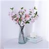VaryFloral 4 Pezzi Pianta Artificiale Fiori di Pesco Fiori Finti per Decorazioni Fiori di Ciliegio Finti Rosa Chiaro Rami Decorativi per Vaso Secchi Decorativi Alti Decori Natalizi Matrimonio Casa