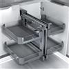 SJDUYD Organizer estraibile per armadietto ad angolo cieco da cucina con 4 cestelli, organizer estraibile per armadietti, organizer estensibile per armadietto dispensa 800