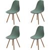 Highdi Coprisedia Elasticizzati con Schienale 4 pezzi, Velluto Coprisedie con Schienale Elasticizzato Lavabile Verde Pavone Coprisedia Ufficio Universali Lavabili,Vestisedia per Casa Cucina