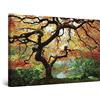Startonight Quadro su Tela Acero Autunnale, Grandi Quadri Alberi Moderni Stampe Grande per Soggiorno Stampe Incorniciate 80x120 cm, Decorazione Parete, Idea Regalo Elegante Luminoso al Buio