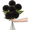 Hollyone Ortensia artificiale da 10 cm, con manico lungo 63 cm, 6 fiori di ortensia artificiali, fiori di plastica, ortensia per matrimoni, decorazione per la casa, ufficio, festa in giardino,