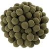 AERZETIX - C60461 - Set di 100 pompon Ø20mm - colore verde oliva - in tessile - ghirlande personalizzazione hobby creativo merceria decorazione cucito abbigliamento ricamo