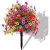 Ruiuzioong 6 fiori artificiali viola resistenti ai raggi UV, per interni ed esterni, per casa, giardino, sposa, matrimoni, feste