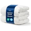 UNIKOME Piumino premium 135x200 quattro stagioni per allergici 100% piume e piumino extra morbidi 1134g peso imbottitura 100% cotone certificato OEKO-TEX e RDS lavabile trapuntato 135x200 bianco