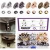 Swpeet - Set di 40 bottoni magnetici a pressione da 18 mm, rotondi e resistenti, in oro, argento, bronzo e nero, per cucito, fai da te, lavori a maglia, borse, borsellini, vestiti, cuoio