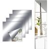 JMITHA Specchio da Parete 2mm Acrilico Specchi Adesivi da Parete Specchi Decorativi da Parete Fai da Te Specchio Adesivo per Armadio, Letto, Soggiorno