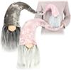 com-four® 2x gnomi natalizi premium per decorazioni natalizie, figura di nano invernale - cappello a punta - Troll decorativi scandinavi - Gnomo svedese con barba e lungo cappello invernale