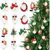 MELLIEX 24 Pezzi Decorazioni Albero di Natale in Legno, Pupazzo di Neve e Angelo Addobbi Natalizi per Albero con Spago per Decori Natalizie e Cartellini Regalo, Decorazioni per Finestre