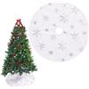 YUYWWAN Copri Base Albero di Natale Piccolo, 38 cm Copri Sotto Albero di Natalizio, Telo Copri Piedi Alberi di Natale, Tappeto Rotondo albero Piccola, per Mini Alberi Christmas Decorazione (Bianco-D)
