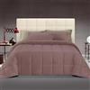 Clara Home Milano CLARA HOME Trapunta Una Piazza Invernale 350 gr/mq, Piumone Singolo in Velluto Cinigliato Color Cipria Effetto Caldo Avvolgente, Made in Italy