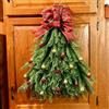 chenxichuzhao Ghirlanda di Natale per porta 50 cm, ghirlanda natalizia in stile rustico, decorazione natalizia per porta di casa, finestra, camino, festa di matrimonio (GZ)